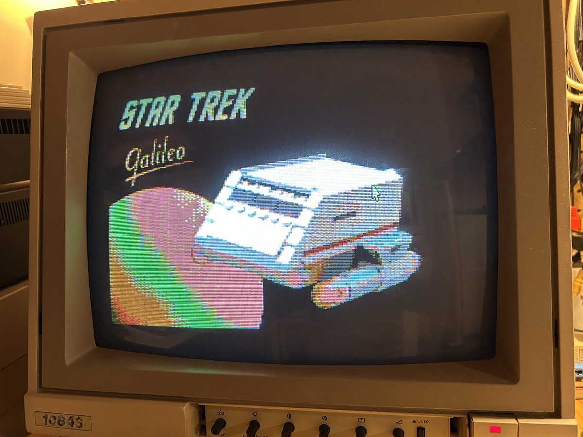 gregnacu's tweet image. Man, as I’ve said before, every so often you find a gem of an image that converts to the C64 beautifully. Look at this! So nice. 😊 #C64 #StarTrek #TOS