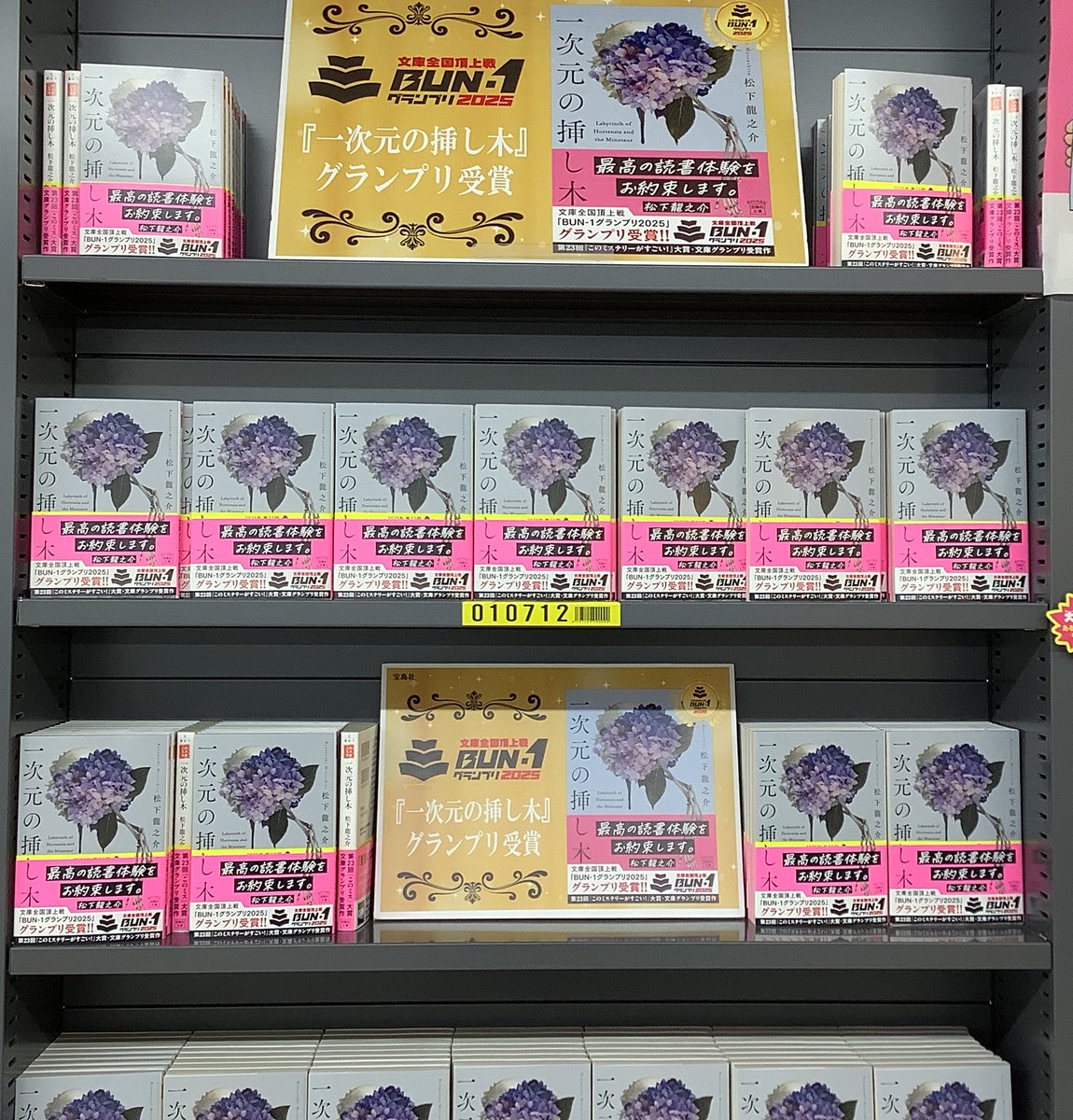 BUN-1グランプリ2025グランプリ作品決定しました🏆
『一次元の挿し木』松下龍之介　宝島社文庫
です。
#宝島社　#松下龍之介　#挿し木
