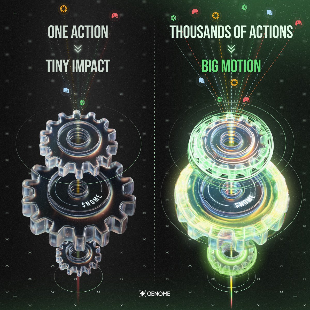 Cata_web3's tweet image. A few months ago, I stumbled upon something that completely changed how I think about DAOs.
I used to believe DAOs were just voting machines transparent spreadsheets of collective will. But then I came across @genome_protocol, and it hit differently.
Genome doesn’t just record…