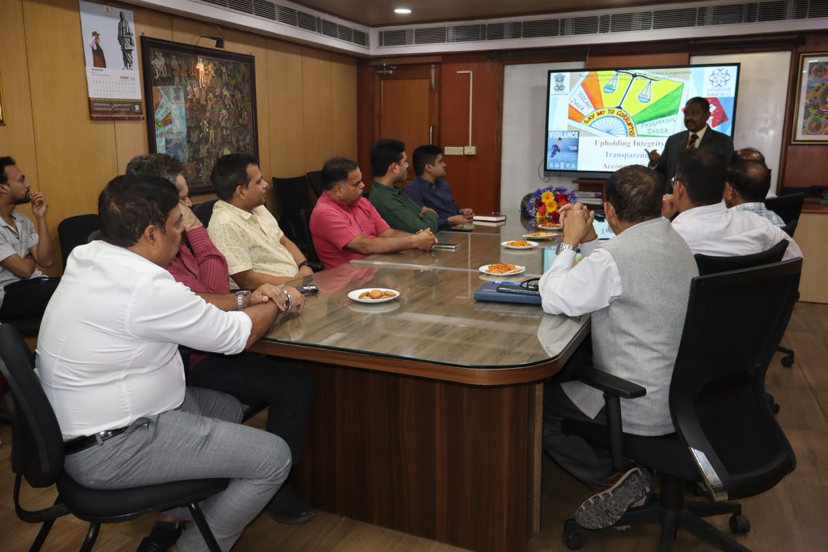 As part of #VigilanceAwarenessWeek 2025, NMDFC conducted a lecture on “Vigilance: Our Shared Responsibility” on 30.10.25
Sh Abhay Singh, Director (C&amp;P), HQ DGCA, MoD addressed NMDFC employees highlighting the collective role in building an ethical workplace <a href="/CVCIndia/">CVC, Govt. of India</a> <a href="/MOMAIndia/">Ministry of Minority Affairs</a>