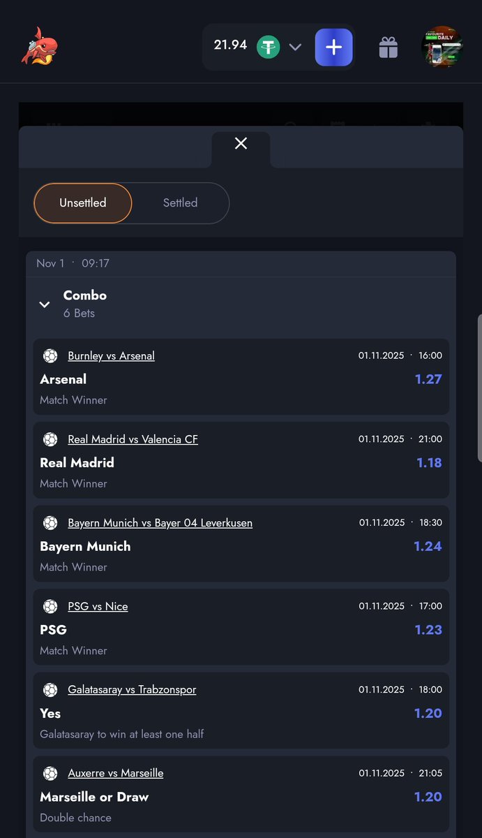 3 odds on Whale.io    

Link: playwhale.io/sportsbook?sha…

🚀 Feeling lucky? Have fun with Whale! 🐳
Link📲➡ betconverter.whale.tg
