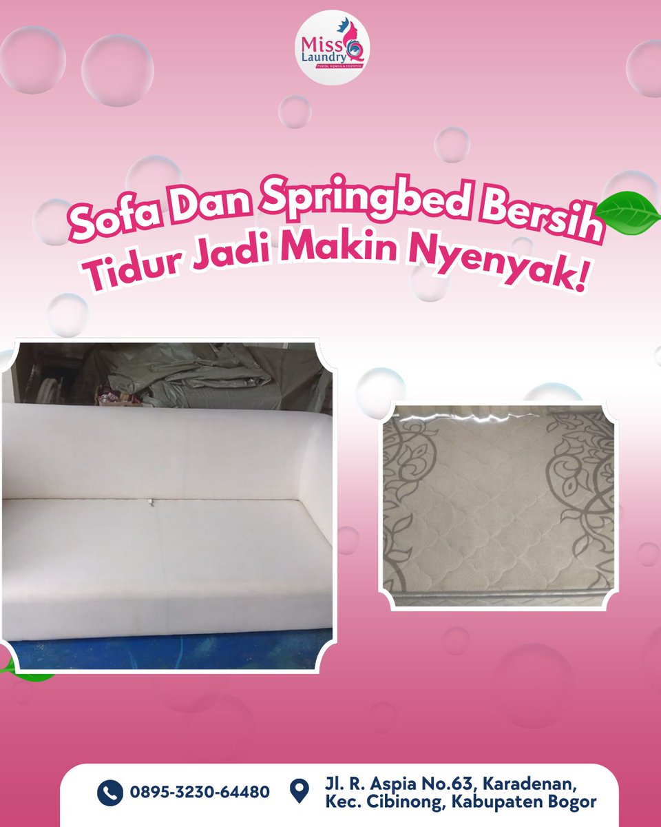 MisslaundryQ's tweet image. Kedung Waringin
Springbed kusam? Saatnya dicuci! Bersih, wangi, dan aman untuk semua bahan.
📞 0895323064480 / 085819760447
#CuciSpringbedKedungWaringin #JasaCuciSpringbed