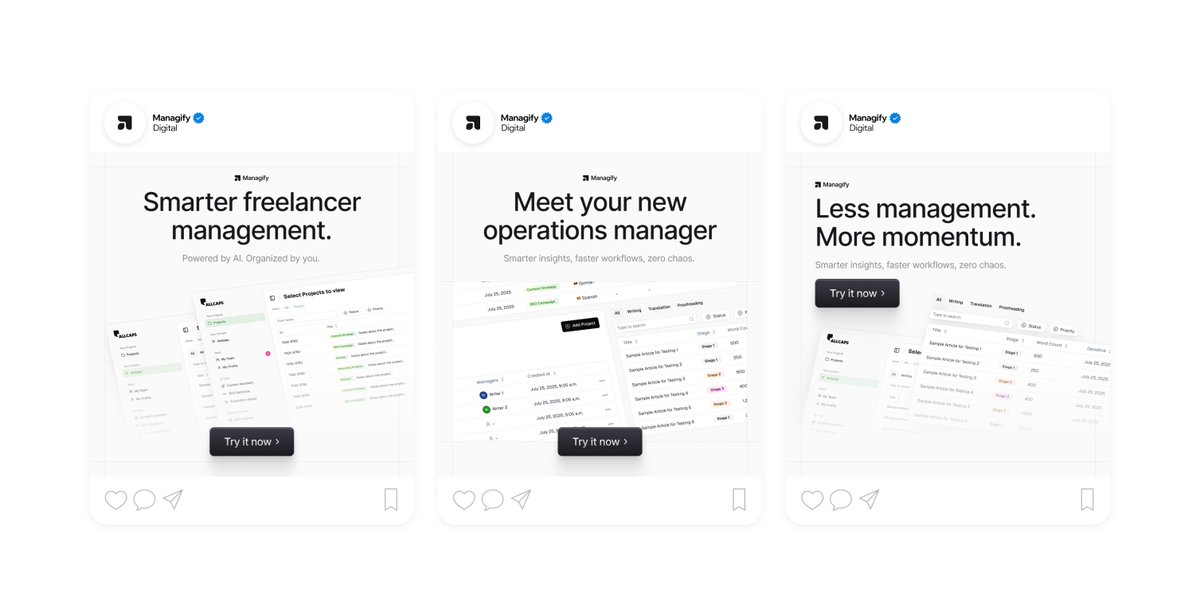 New ad concepts for a freelancer management plattform 🌐