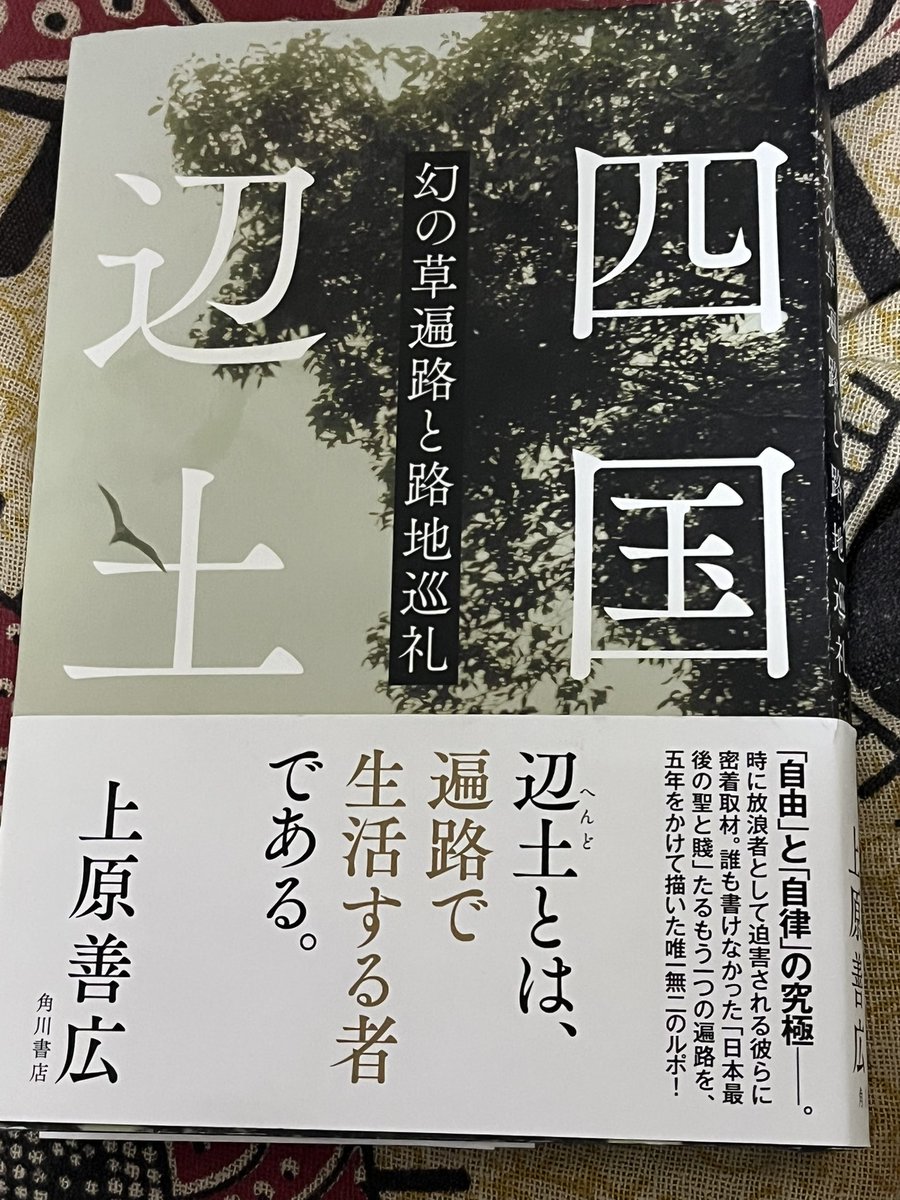 #読了
上原善広「四国辺土」
わりと知られていることだが、お遍路は単なる巡礼だけではなく、色々な事情で無限ループする人もいる
今でもわずかながらいる
四国民ならスーパーの敷地で托鉢のようなことをしているお遍路姿の爺をみたことあるはず
本書はそんな人達に焦点を当てる