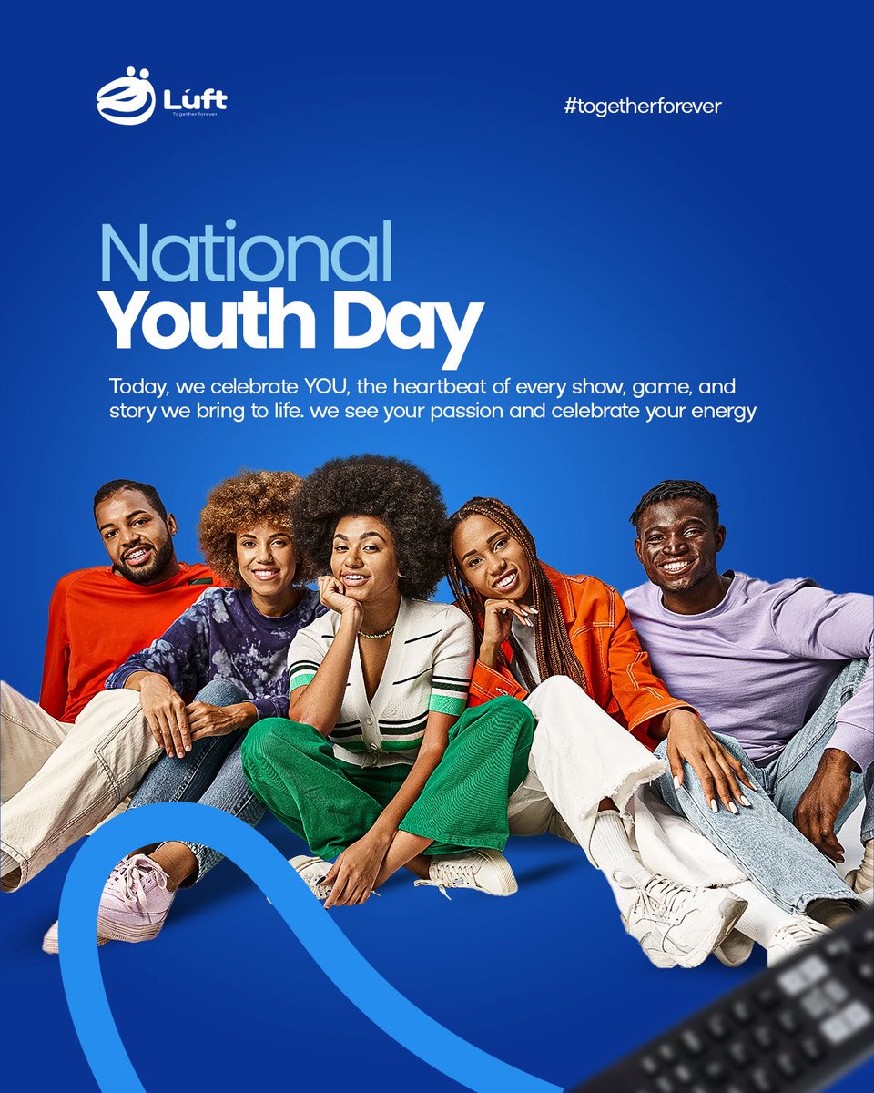 LuftTv's tweet image. Nigeria’s youth = the real MVPs of entertainment 🔥
Today, we celebrate your energy, dreams, and hustle. Keep shining, keep winning, keep watching Luft 💙

#NationalYouthDay #LuftTV #TogetherForever