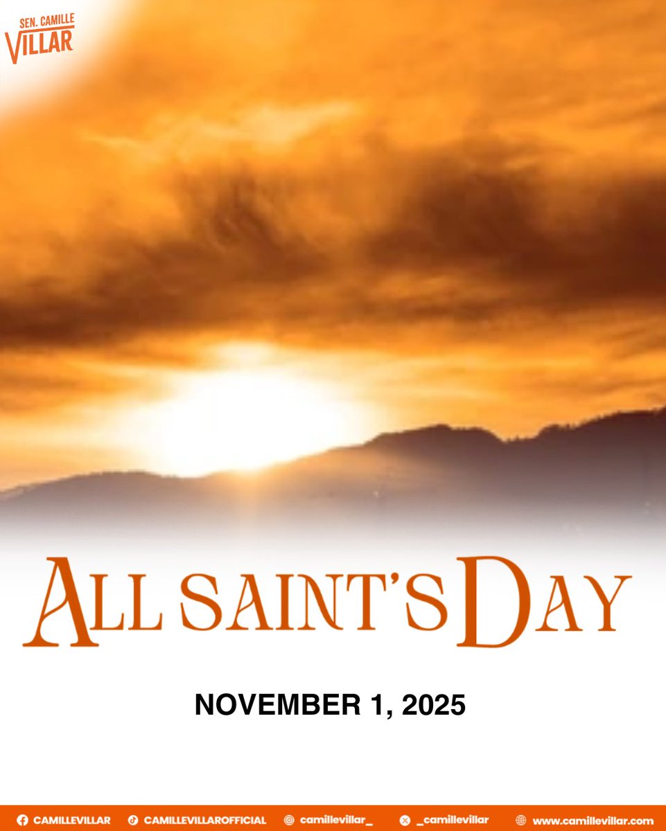 Today, we honor all the saints and the lives of faith, hope, and love that continue to inspire us. 

May this All Saints’ Day remind us to live with kindness, share goodness with others, and keep the light of faith shining in our hearts. 

#AllSaintsDay