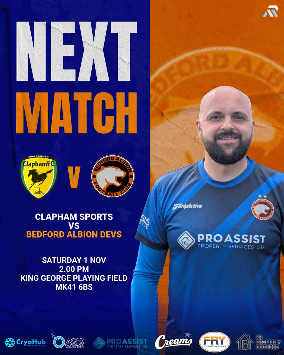 𝗠𝗔𝗧𝗖𝗛𝗗𝗔𝗬 | <a href="/bedscountylge/">Beds County League</a>

Our in form Devs are looking to make it 4 on the bounce as they make the short trip to Clapham. Previous fixture was a 4-4 draw so a good game awaits.

2pm kick off.

#AlbionTogether
