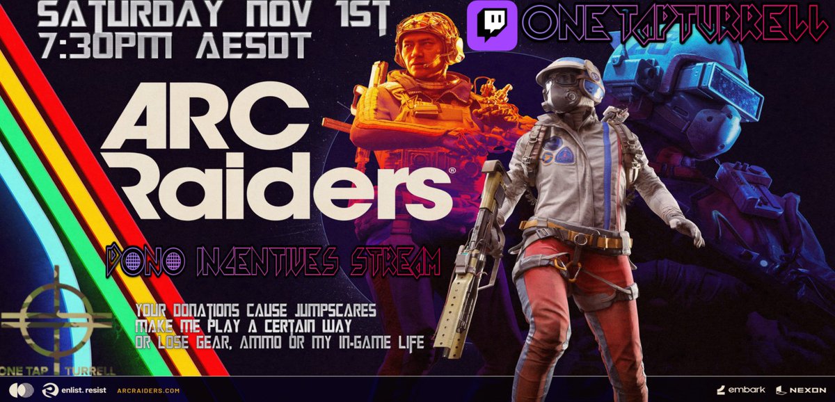 OneTapTurrell's tweet image. First time trying @ARCRaidersGame and adding a few donation incentives so that you can ruin my raids, let's see how this goes!
twitch.tv/onetapturrell