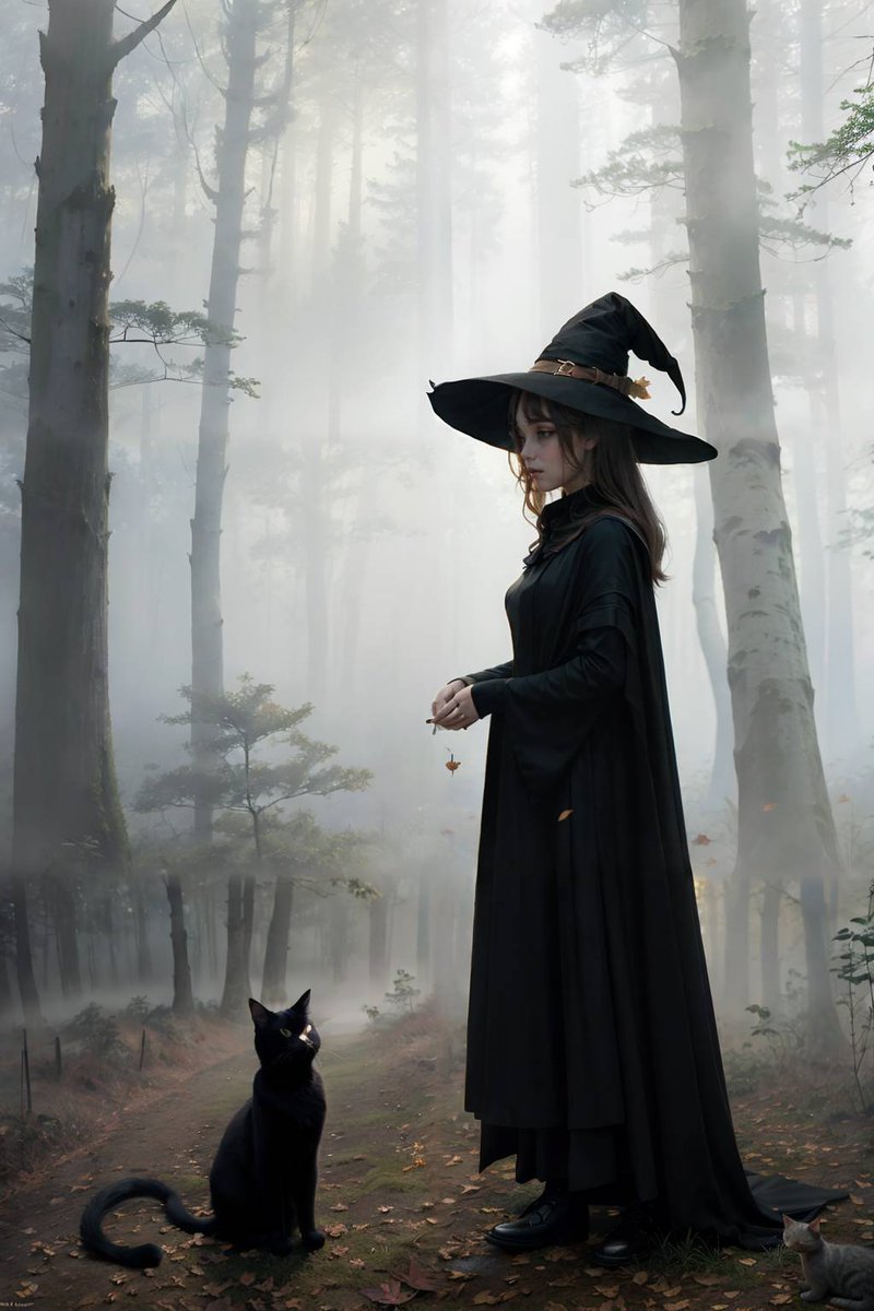 KOffice_KAORI's tweet image. 【#SDミニTips 番外編🎃】

魔女と黒猫の夜は終わらない

ハロウィンの余韻を、静かな一枚に…

ハロウィンの夜が明けても、魔女はまだ夢の中

#ハロウィン #AIart #AIDesign #Stablediffusion #AIイラスト #AI創作 #AIクリエイティブ  #AIartworks #生成AI