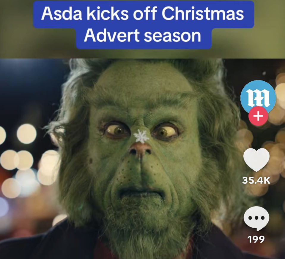 Just seen the ASDA Christmas advert, main character is GREEN. I’m raging.
