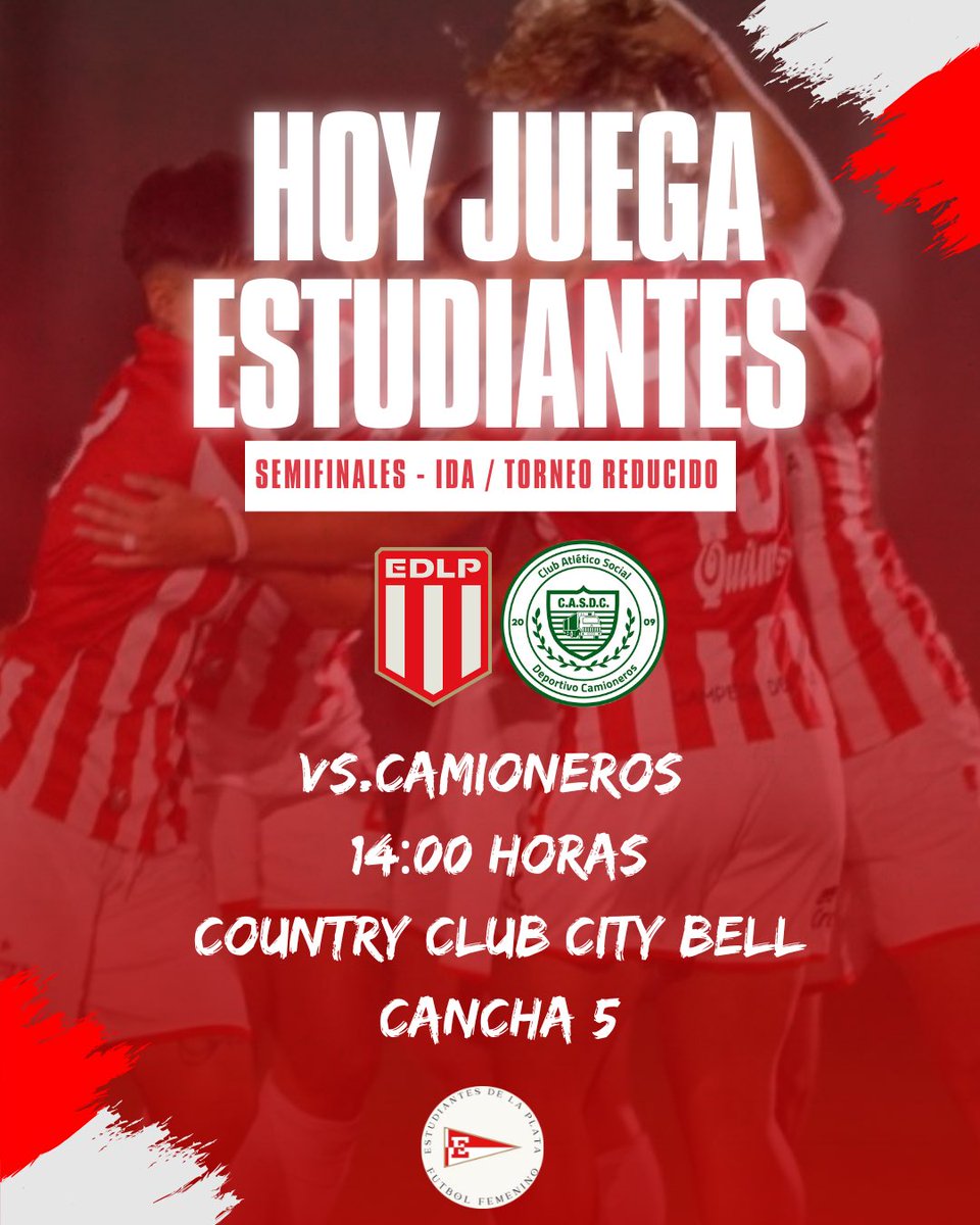 InfoEdelpFem's tweet photo. ⚽🇦🇹 ¡𝐇𝐎𝐘 𝐉𝐔𝐄𝐆𝐀 𝐄𝐒𝐓𝐔𝐃𝐈𝐀𝐍𝐓𝐄𝐒!

🦁 Desde las 14:00 horas, las Pinchas reciben a Camioneros en la primera semifinal del reducido, en el Country Club. #EDLP

🖥️ El partido contará con transmisión de Estudiantes Play

💪🏻 ¡Todos juntos! ¡Vamos!

#FutbolFemenino https://t.co/NuhOnmWbag