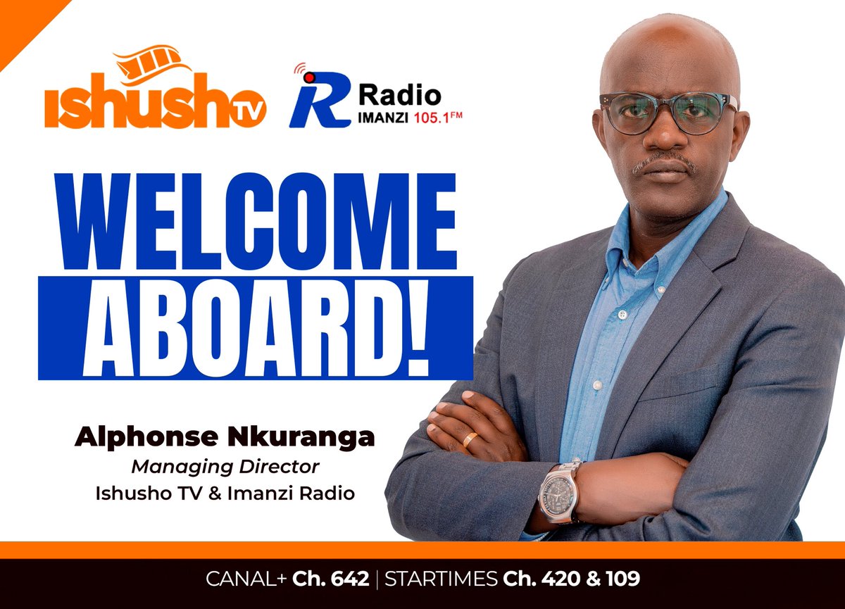 Hello media fraternity, I am happy to be back in one of the sectors/areas I like so much. 
My gratitude goes to ISHUSHO Ltd. BoD for their trust. I promise to serve to my very best. So the Almighty God help me.
#ISHUSHOTV
#IMANZIRADIO
