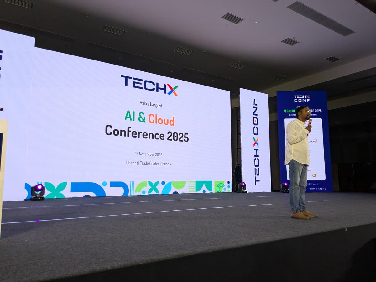 TechXConf's tweet image. 🚀 Live at TechXConf 2025!

In Track 1, Dr. Santosh Karthikeyan Viswanathan is presenting:

🎯 “AI in Healthcare.”
Explore how artificial intelligence is transforming healthcare — from predictive diagnostics to personalized treatment plans — and shaping the future of medicine.…