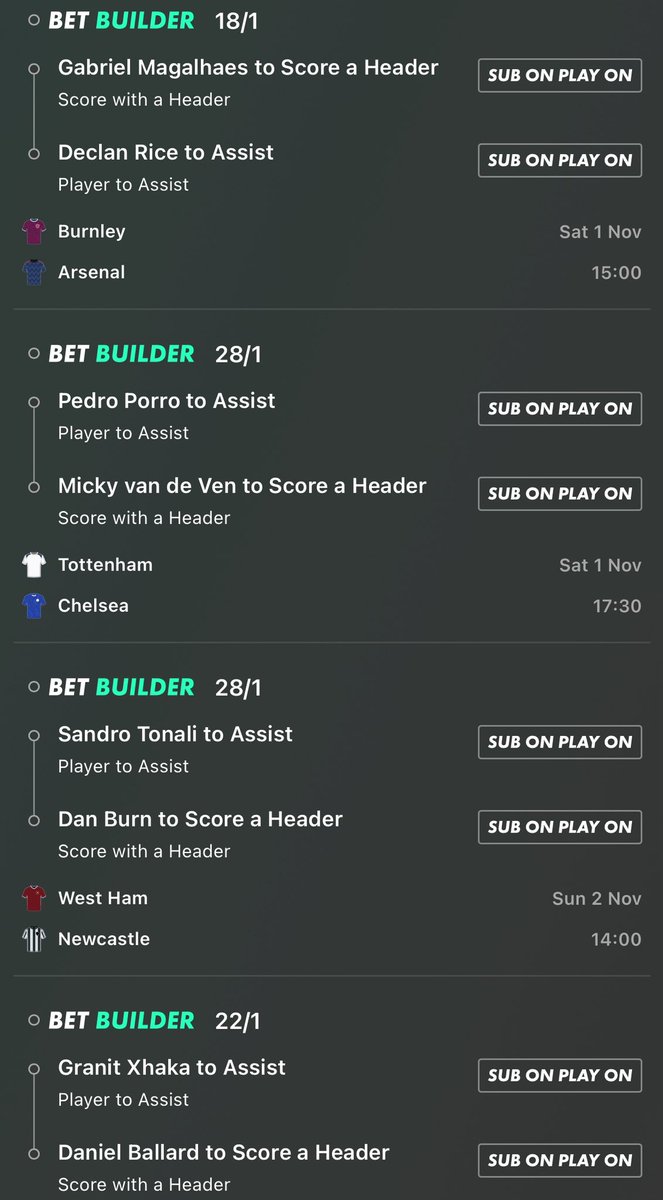 If you have £1.50 in your 365 account and put this Lucky 15 on, you’ll have about £43k in your account by Monday evening when these eight heroes continue the trend of set pieces wins football matches in the Prem. I literally can’t see it not landing… 🤨 bet365.com/s/r/RQFbd