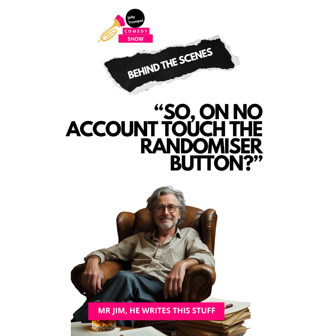 JellyTrumpet's tweet image. This is Jim. He writes Jelly Trumpet. His problem?

He forgets what he writes almost instantly.

Episode 04 &apos;Queen Rules&apos; publishes next week.

Stay fruity,

Jelly Trumpet

#ComedyPodcast #ScriptedComedy #PodcastHumor #FunnyPodcast #ComedyShow