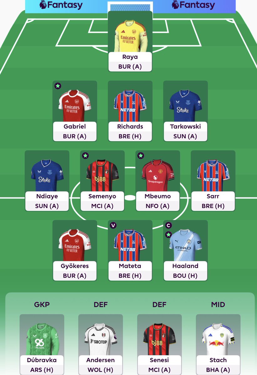 FPLNeto7's tweet image. Can’t decide whether to start Richards or Andersen 🙃