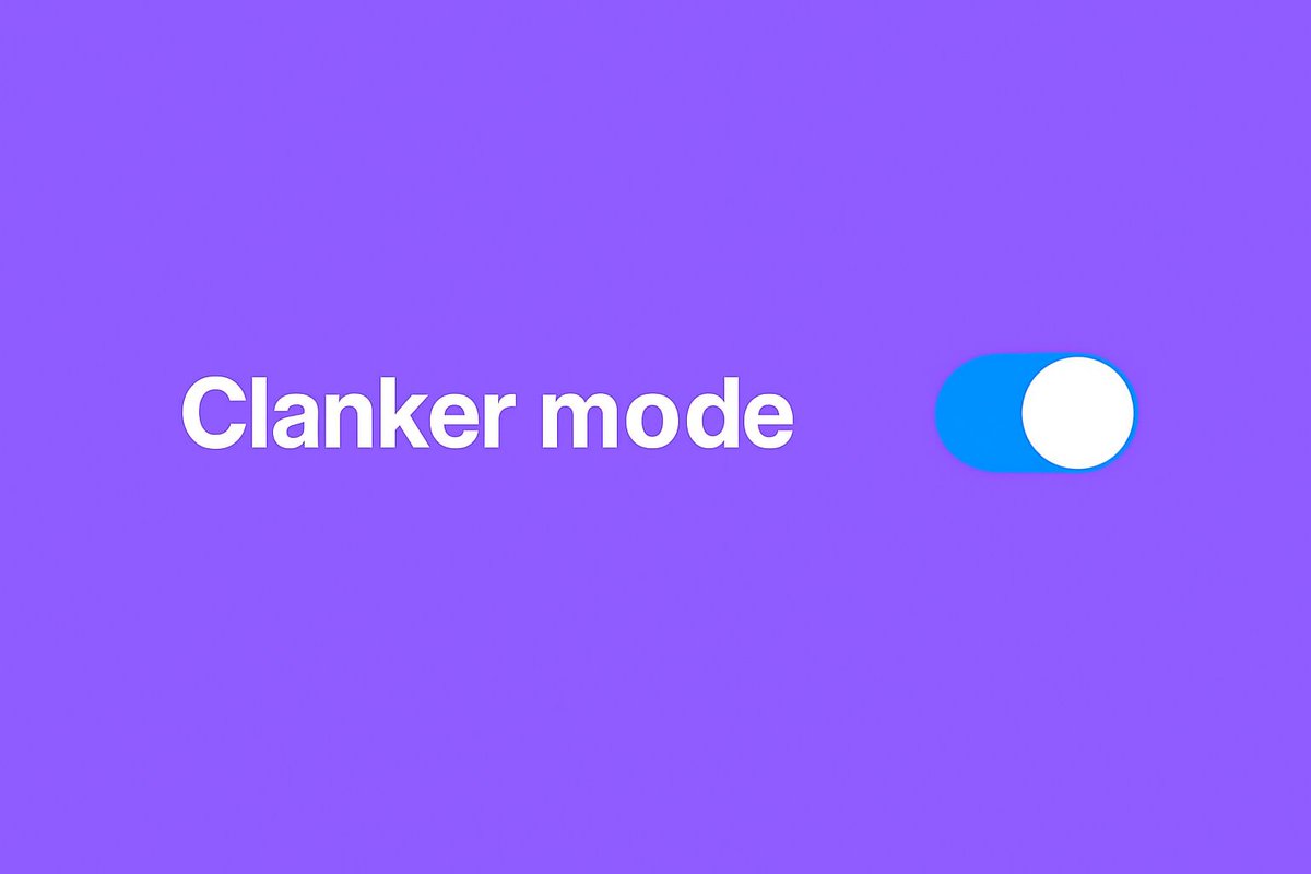 Cointextgpt's tweet image. Should we turn on Clanker Mode?👀