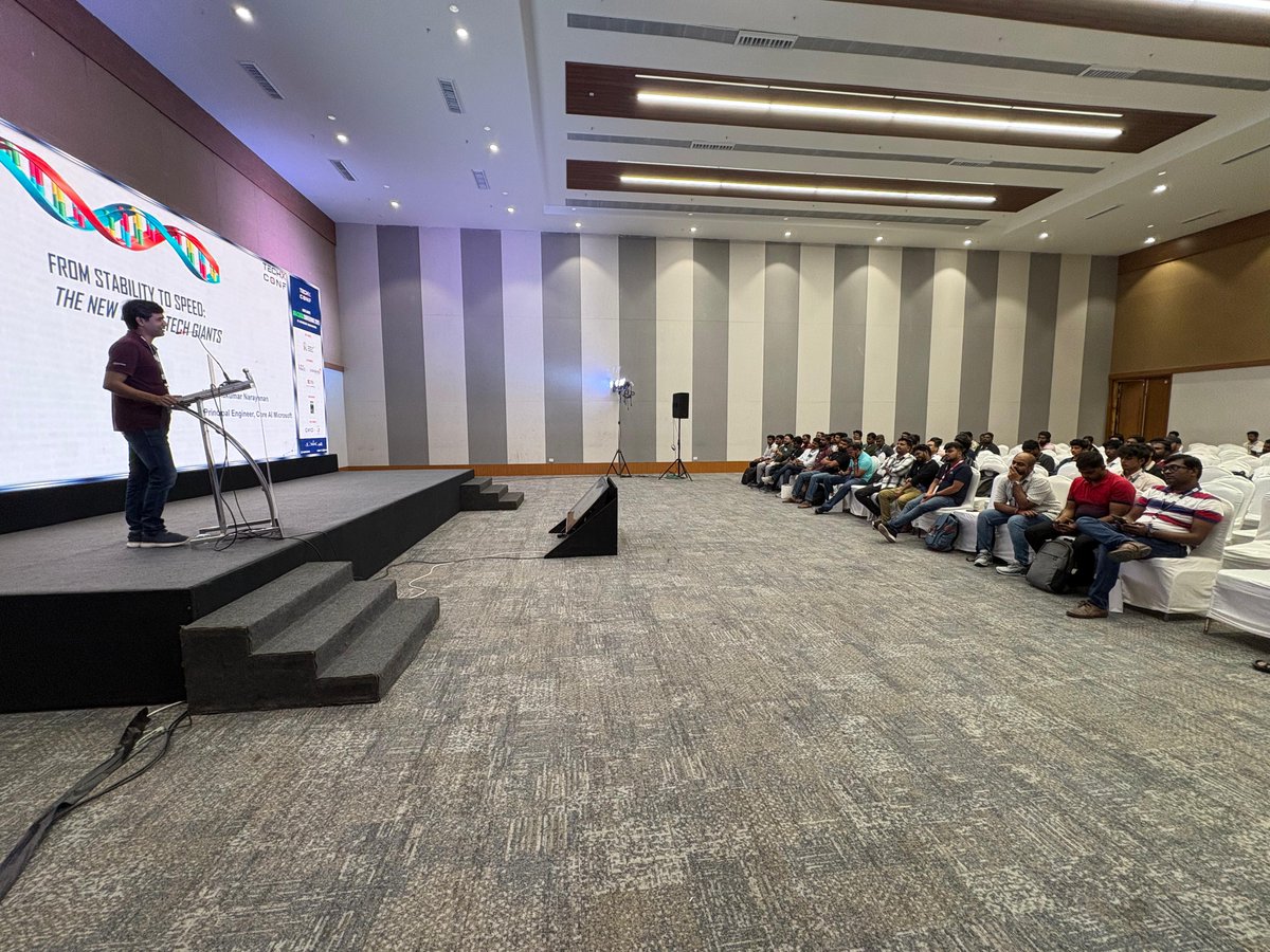 TechXConf's tweet image. 🚀 Session Live at TechXConf 2025!

In Track 4, Krishnakumar Narayanan is presenting:

🎯 “From Stability to Speed: The New DNA of Tech Giants.”

Explore how leading tech companies are balancing stability with speed to innovate faster, scale smarter, and stay ahead in a rapidly…