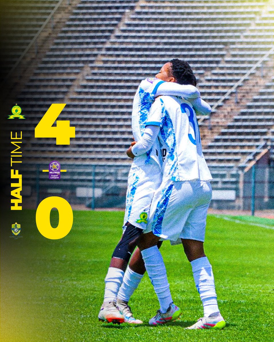 Banyana Ba Style have a good lead at half time👆

11', 17' Tholakele 
13' Cesane
14' Majiya

#SundownsLadies #AreyengMasandawana #HWBSL