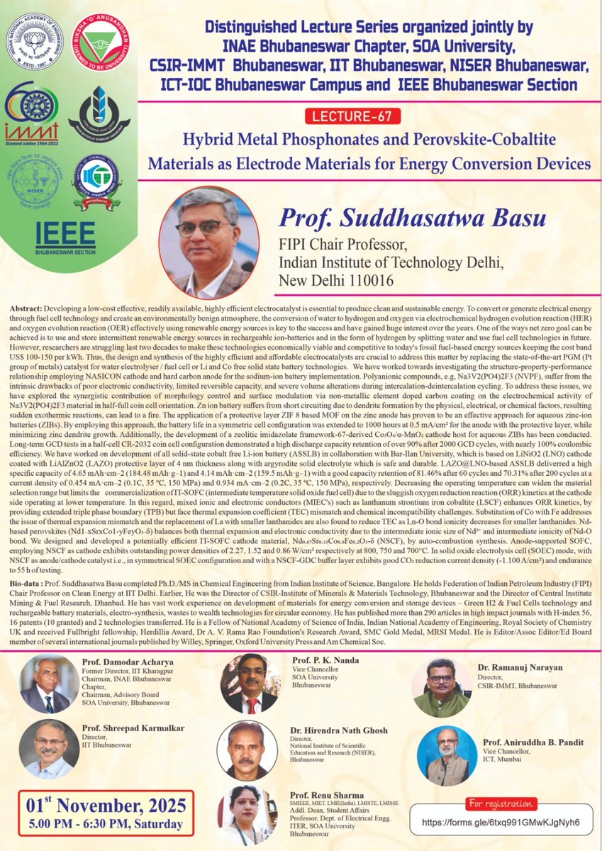 SBasuIITD's tweet photo. I am giving lecture today at 5 PM online, organized by INAE Bhubaneswar Chapter. https://t.co/QAzk6E6XnR https://t.co/ZKB25disv0