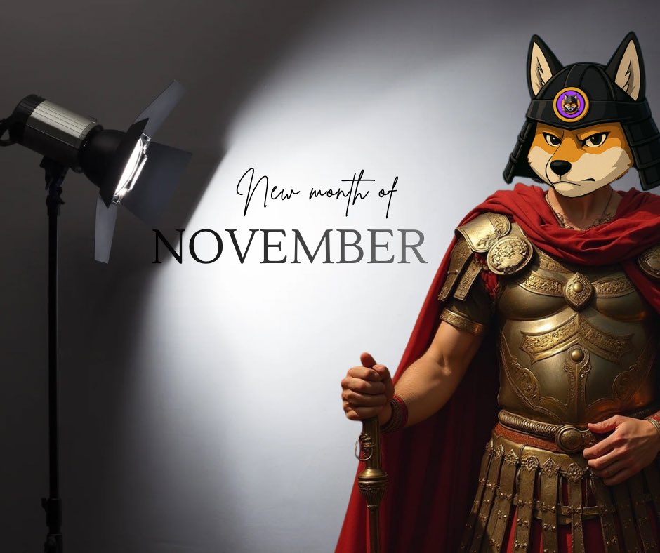 Happy New Month, Kenshi Doge Clan! 🔥🐾
Welcome to November a fresh chapter, full of potential and momentum!

To all proud Kenshis and Dogechain warriors: stay bold, stay united, and let’s keep raising the flag for $KENSHI.