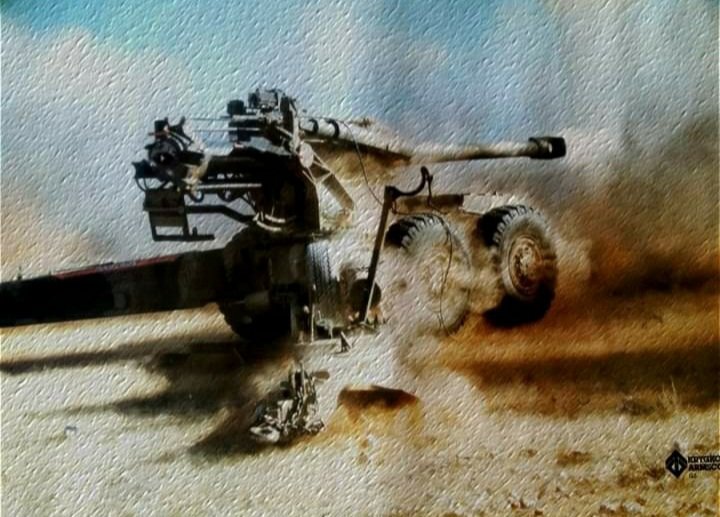 The magnificent 155mm G 5 gun in full recoil, definitely not for sissies ...Ubique 👊🏻 First in last out.