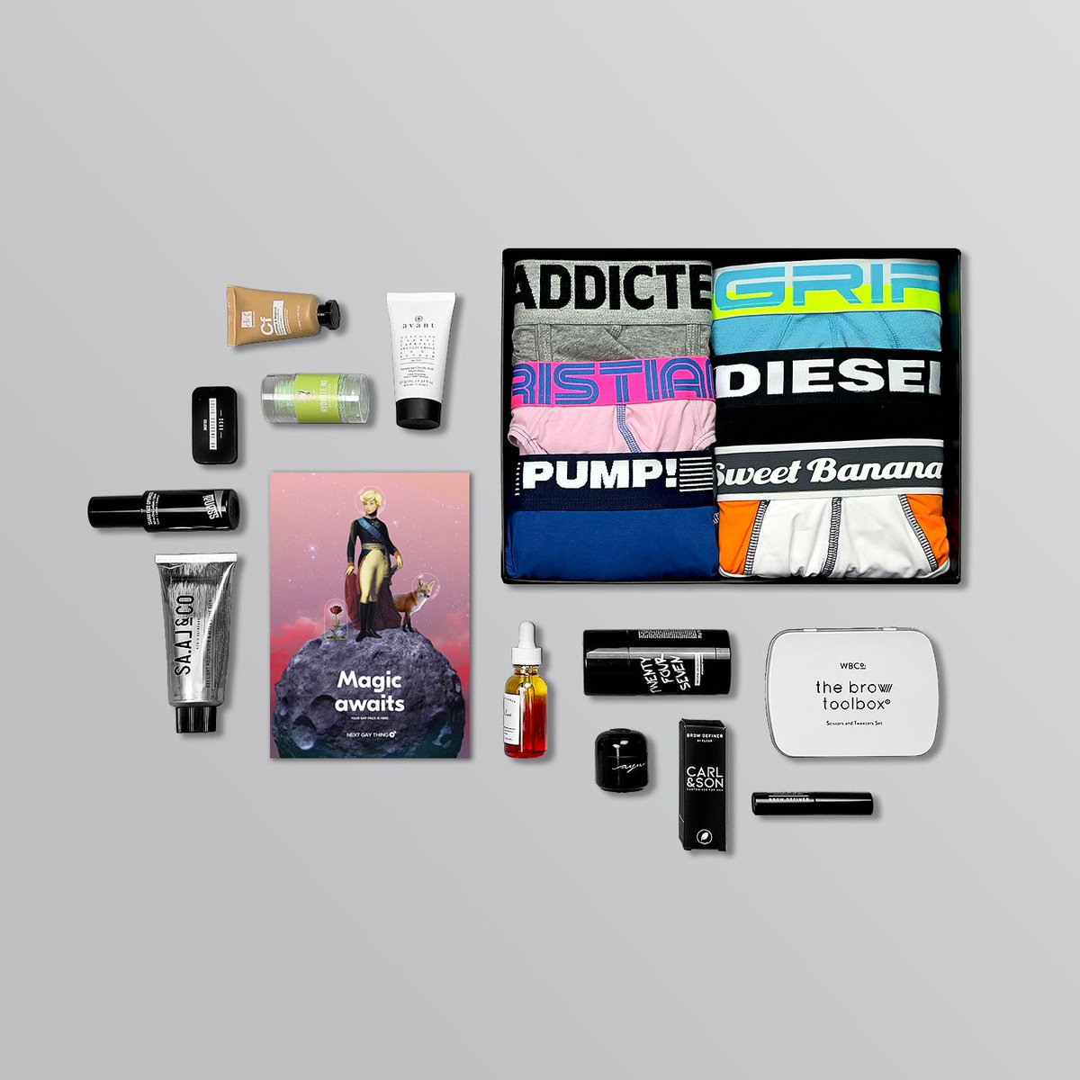 A quarterly subscription box for gay men with 3, 6 or 9 pairs of designer underwear, 12x grooming products, and top brand options. Hand-picked, shipped discreetly, and with a 100-day returns policy. Celebrate your style with the biggest Gay Pack ever! bit.ly/4mYD5CA
