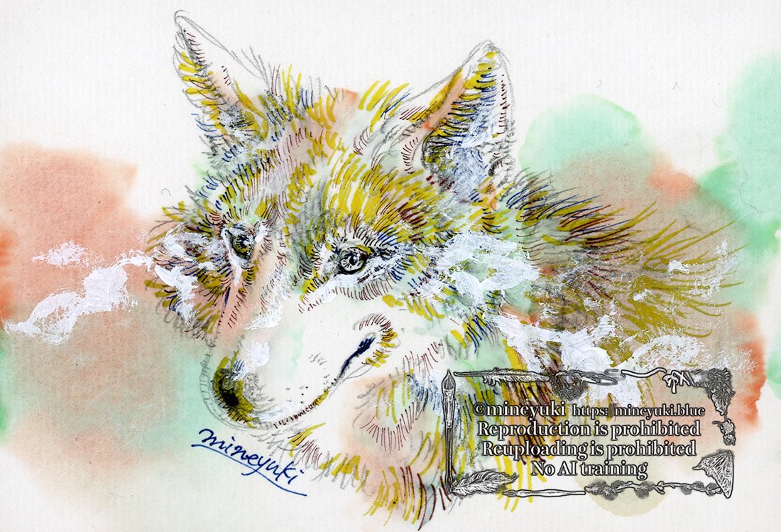 オオカミドローイング
ご購入いただきました。有難うございました！