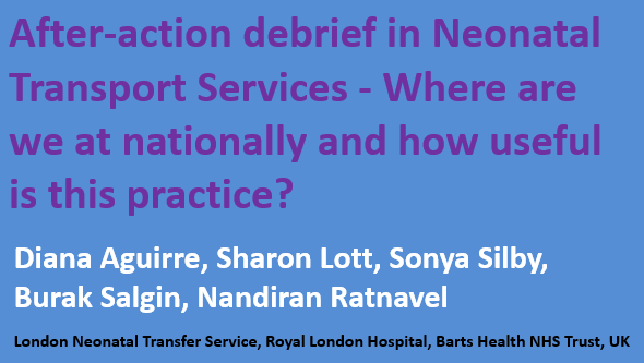 BurakSalginNTS's tweet photo. 🚑 After the sirens fade, the learning begins.

At the UK National Neonatal Transport Group Conference 2025, Dr Diana Aguirre – Senior Clinical Fellow with the London Neonatal Transfer Service and core faculty of the STORKS charity STAN course – will present her national work:

“After-action debrief in Neonatal Transport Services – Where are we at nationally, and how useful is this practice?”

🍼 Debriefing is not a luxury. It is the handbrake on drift.

STORKS:
https://t.co/qw1l31eQ7q

MSc Advanced Neonatal Practice:
https://t.co/XeInj31YeD