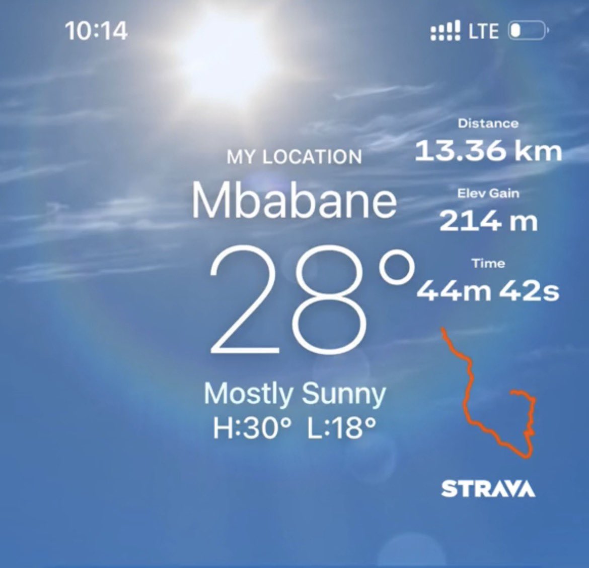 Somebody tell the sun I’m not training for Mars.