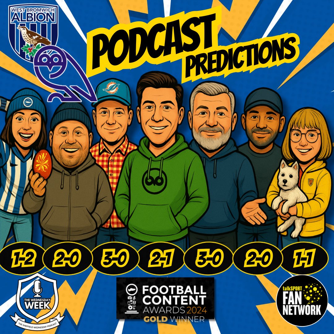 TWWcast's tweet photo. ๐จPODCASTER PREDICTIONS
From the full on positivity of last week to a real mixed bag.
Only the ladies see us getting anything out of todayโs trip to The Hawthornes.
How do you guys see it, stick your predictions in the comments ๐๐ป
#SWFC #WAWAW #WBASHW https://t.co/abydcy69Fo
