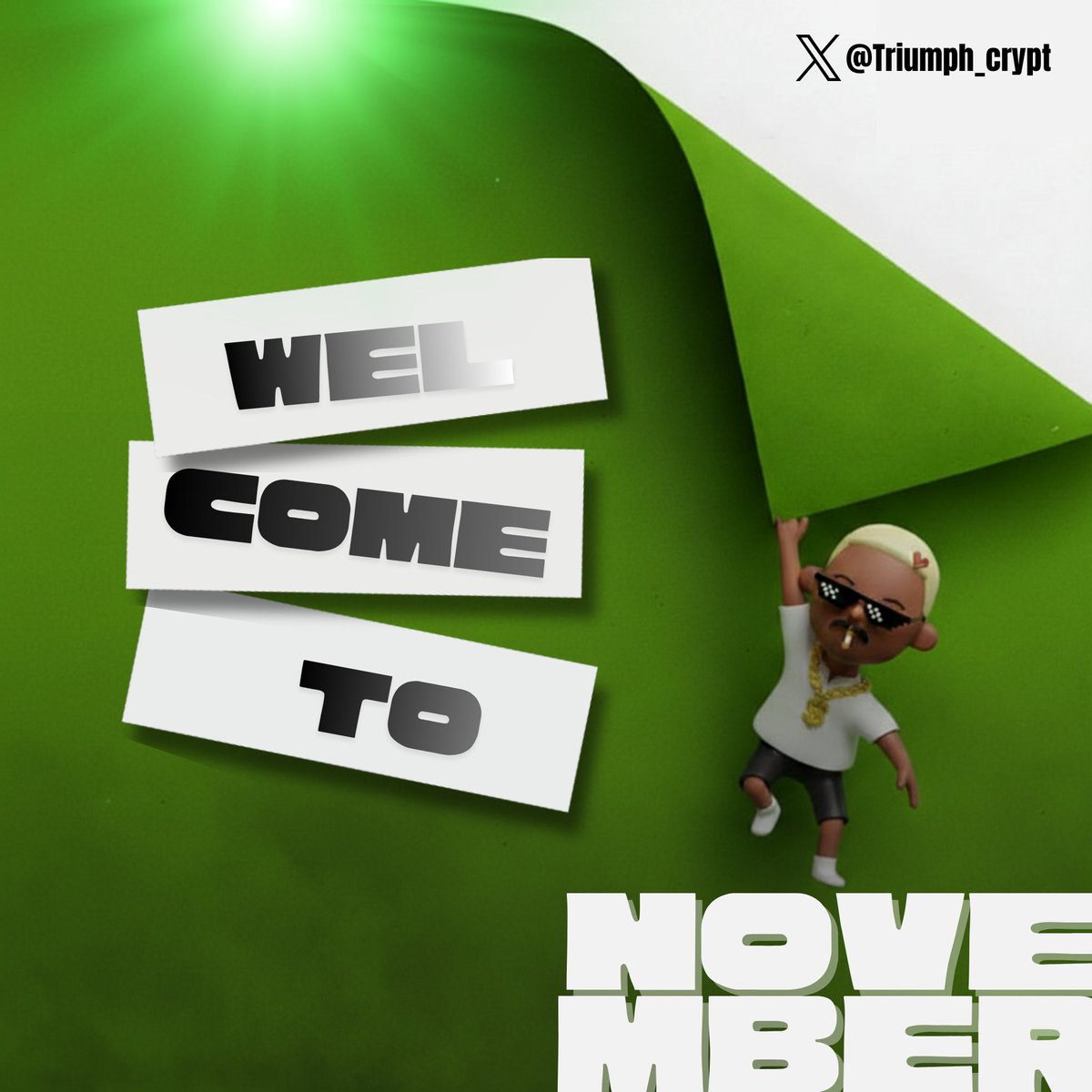 Triumph_crypt's tweet image. 𝐀 𝐍𝐞𝐰 𝐜𝐡𝐚𝐩𝐭𝐞𝐫, 𝐦𝐚𝐤𝐞 𝐢𝐭 𝐜𝐨𝐮𝐧𝐭 .

𝐇𝐍𝐌 💚 

#NOVEMBER