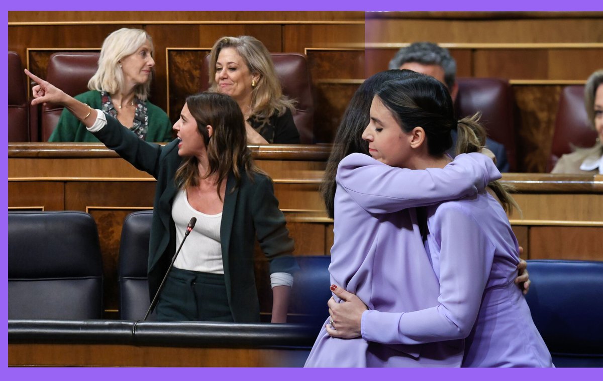 Estas dos imágenes simbolizan valores intrínsecos a la izquierda como el valor, la amistad, el apoyo mutuo, la resiliencia. Irene Montero, Ione Belarra ¡Nunca caminareis solas, somos manada!
