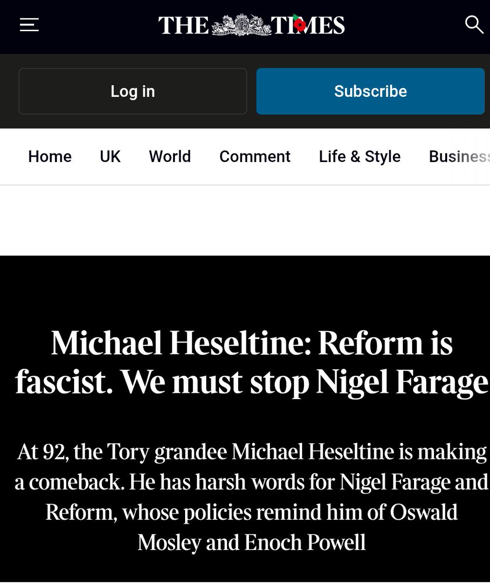Apparently me and Michael Heseltine have something in common.