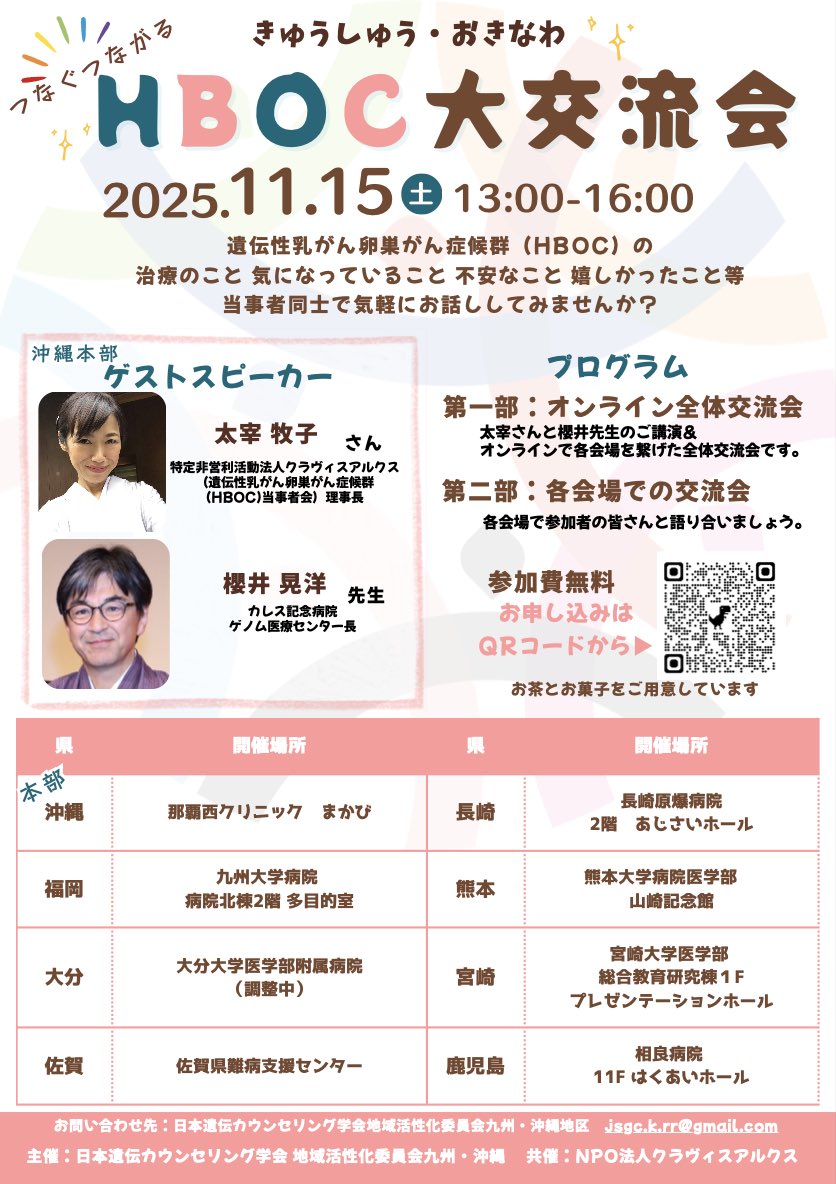 【お知らせ】
「遺伝性がん当事者からの手紙」写真パネル展