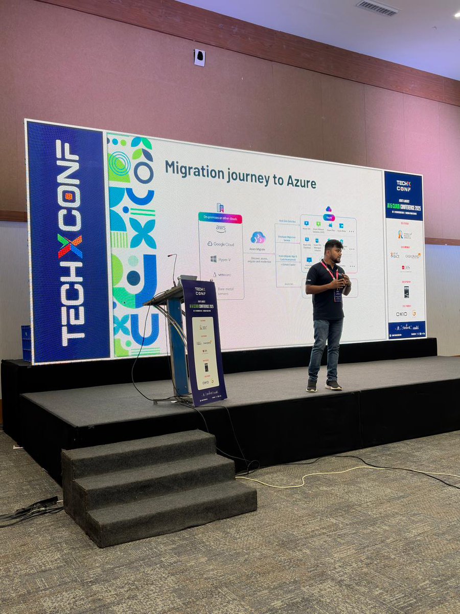 TechXConf's tweet image. 🚀 Live at TechXConf 2025!

In Track 4, Abdul Rasheed Feroz Khan is presenting:

🎯 “Migration as a Profit Engine: Unlocking Partner Growth with Azure.”

Learn how cloud migration can become a strategic growth driver, enabling partners to unlock new revenue streams and accelerate…
