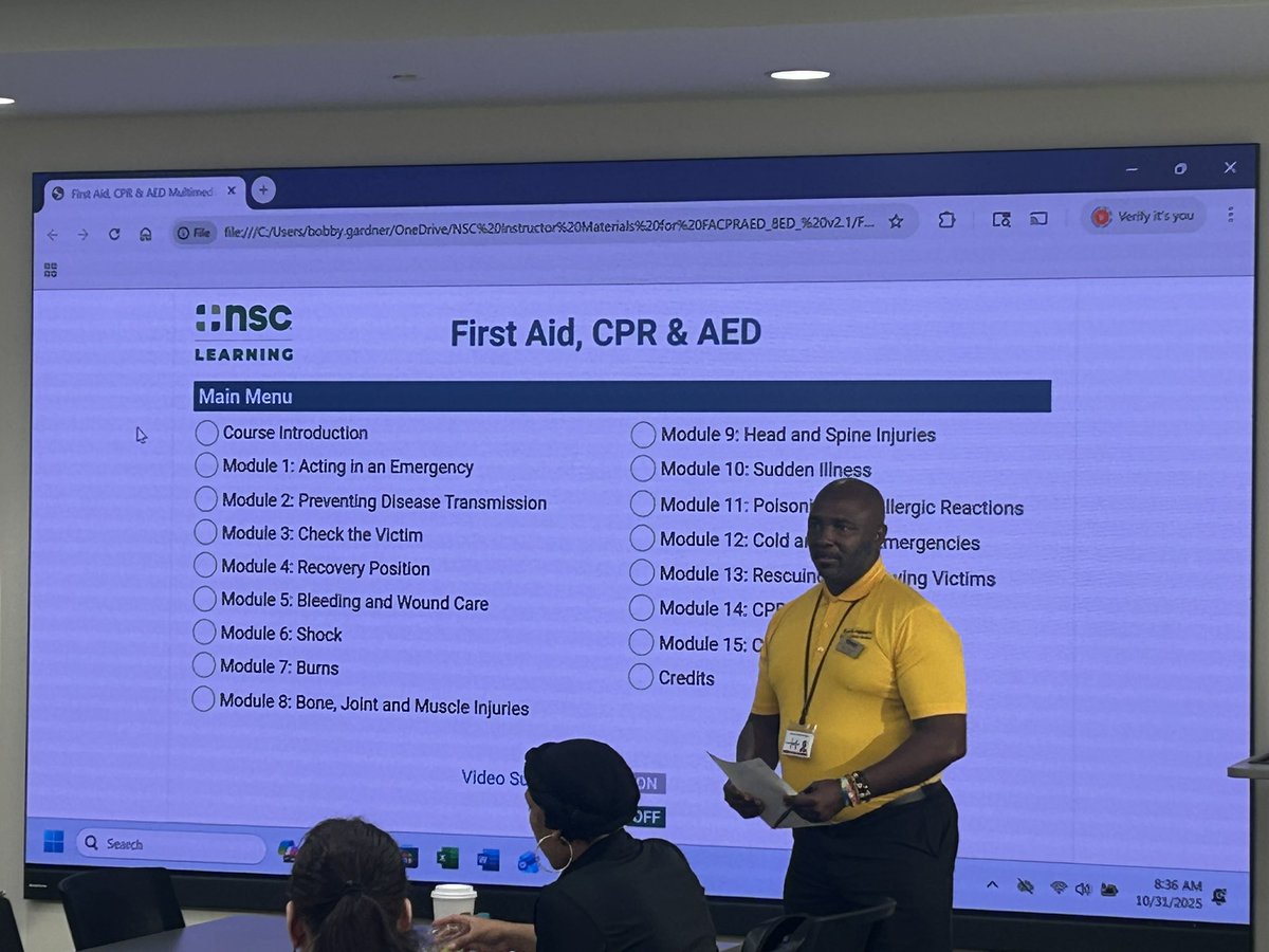 Top-tier CPR training &amp; certification provided by HCS’s own District Campus Safety Monitor, Coach Gardner. Supporting the work of keeping our schools safe. #SafeHenry