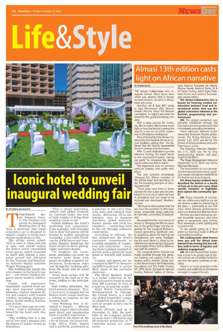Iconic hotel to unveil inaugural wedding fair - NewsDay share.google/vnWjdC7PRnYal7…

<a href="/NewsDayZimbabwe/">NewsDay Zimbabwe</a>
@khumbulanimuleyacommunications