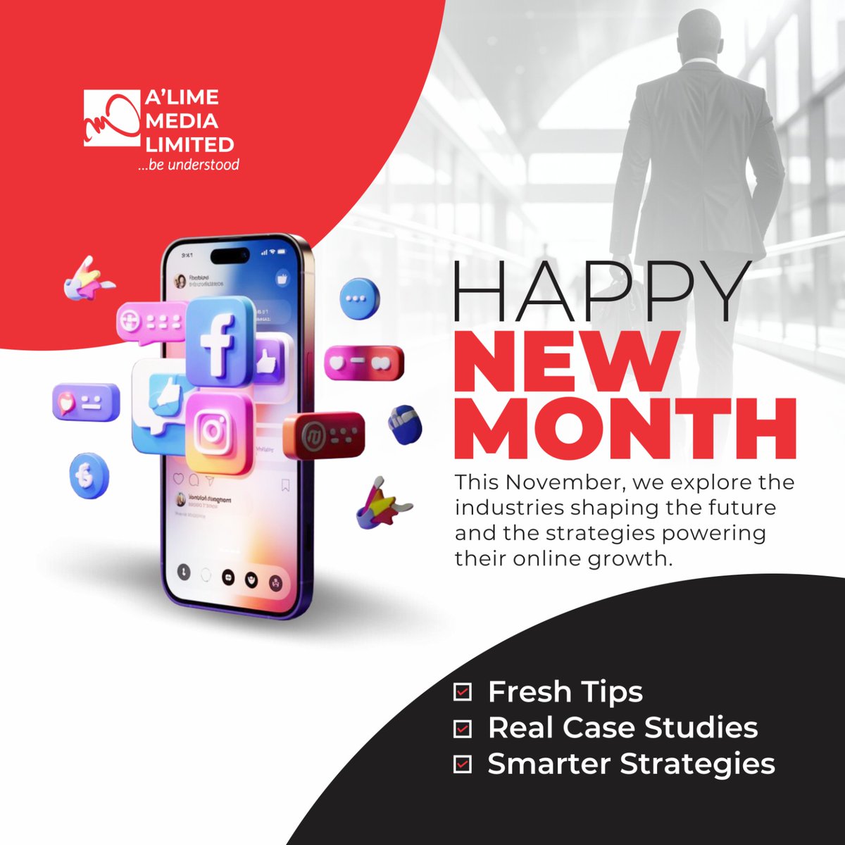 AlimeMedia's tweet image. Hello November.

This month, we&apos;ll explore how industries have used effective social media marketing strategies for growth.

Fresh insights all month. Take. A. Seat.

#november #newmonth