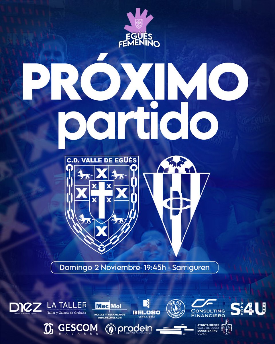 Los encuentros de este fin de semana de nuestros principales equipos 🔵

#valledeegüés