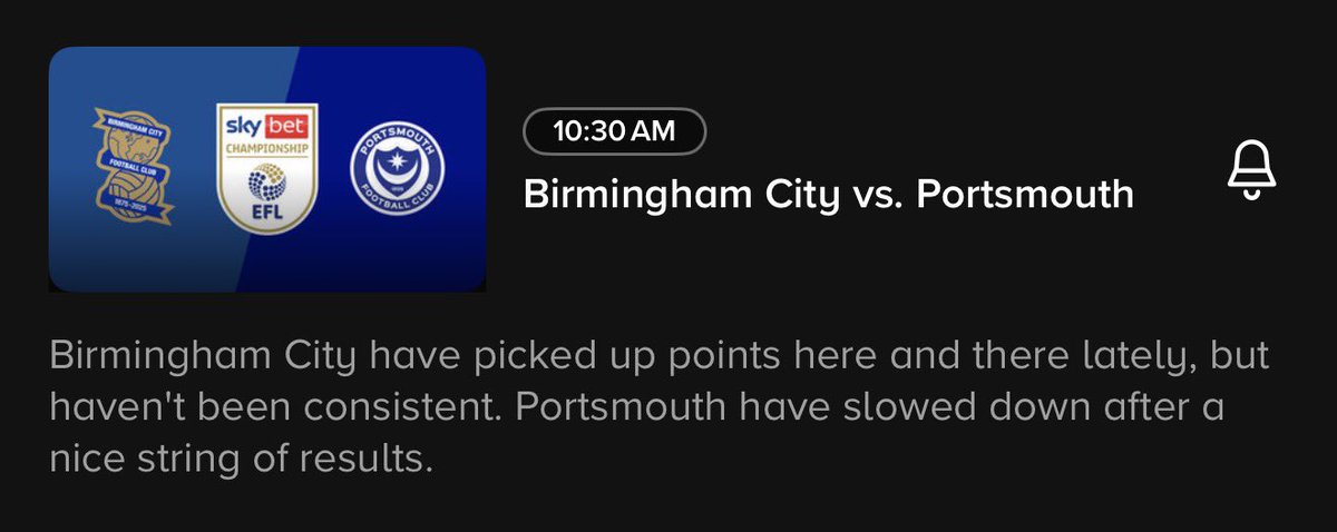 For supporters watching in the U.S. and abroad, today’s <a href="/BCFC/">Birmingham City FC</a> Blues vs. Portsmouth match is available on <a href="/paramountplus/">Paramount+</a>! #Paramount+ 

Come on Blues! #BCFC #KRO ⚪️🔵