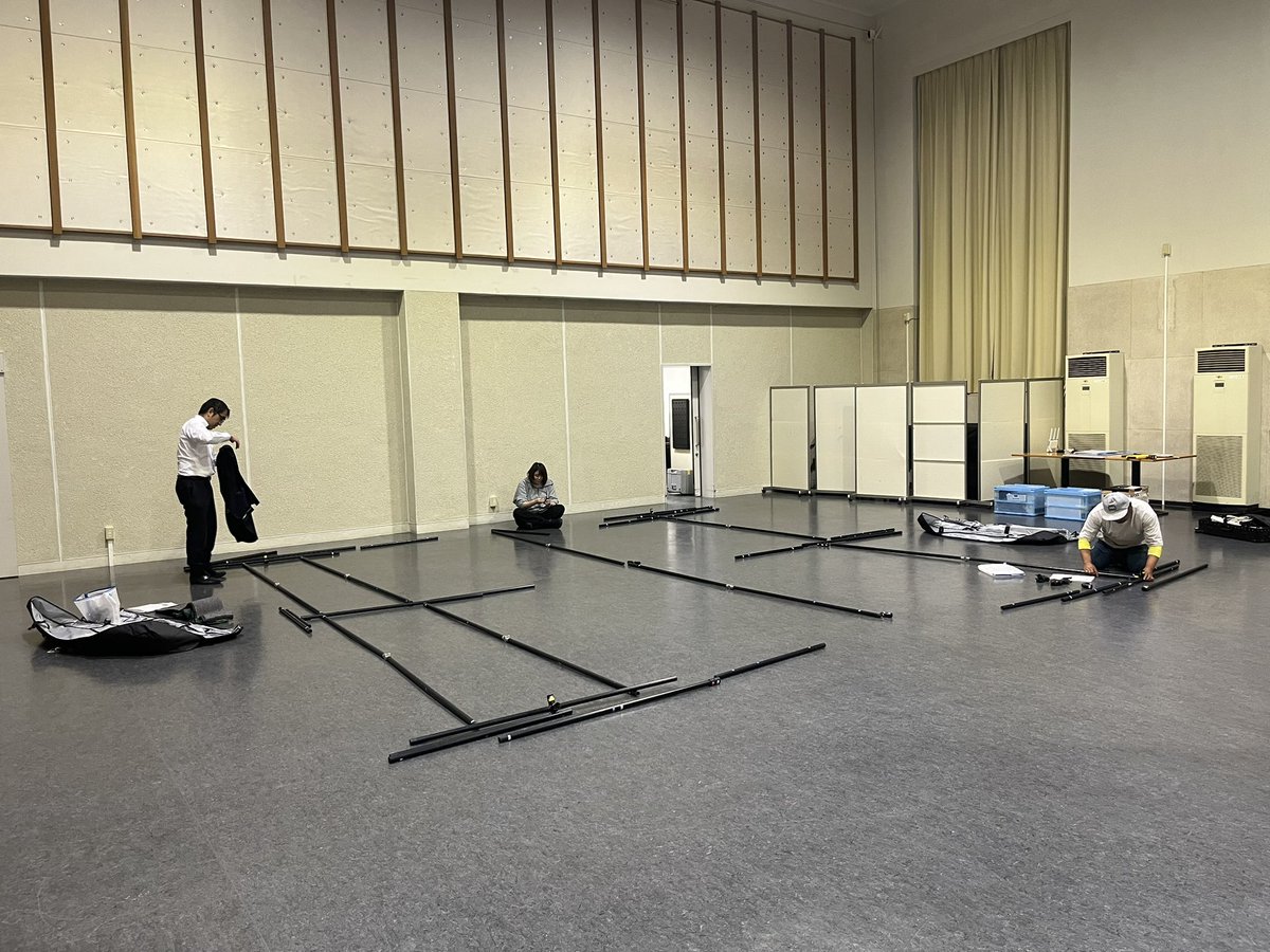UBE_YEG_HADO's tweet photo. いよいよ明日開催
宇部HADOフェス2025

準備が無事に終わりました
皆さまに楽しんで頂けるように頑張りました

床もピカピカで
きっと熱い戦いが繰り広げられます！

明日が楽しみです♪
#宇部市
#宇部まつり
#HADO https://t.co/DZGr9UJYyu