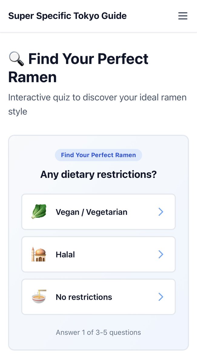 superspecific25's tweet image. 🇯🇵 Visiting Japan soon?
🍜 Ordering ramen isn’t as simple as it looks. We made a super detailed step-by-step guide + a fun quiz to find your perfect ramen style &amp;amp; shop.
👉 superspecifictokyoguide.com/guide/ramen
#TokyoTravel #Ramen #JapanGuide #TravelTips