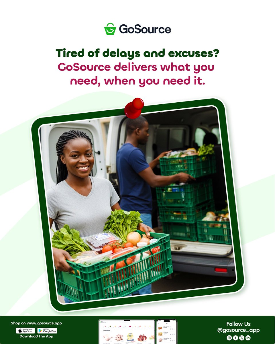 gosource_app's tweet image. How many times has your supplier said ‘on the way’ but never showed up? 😅
GoSource delivers what you need, when you need it — no stories, no stress.