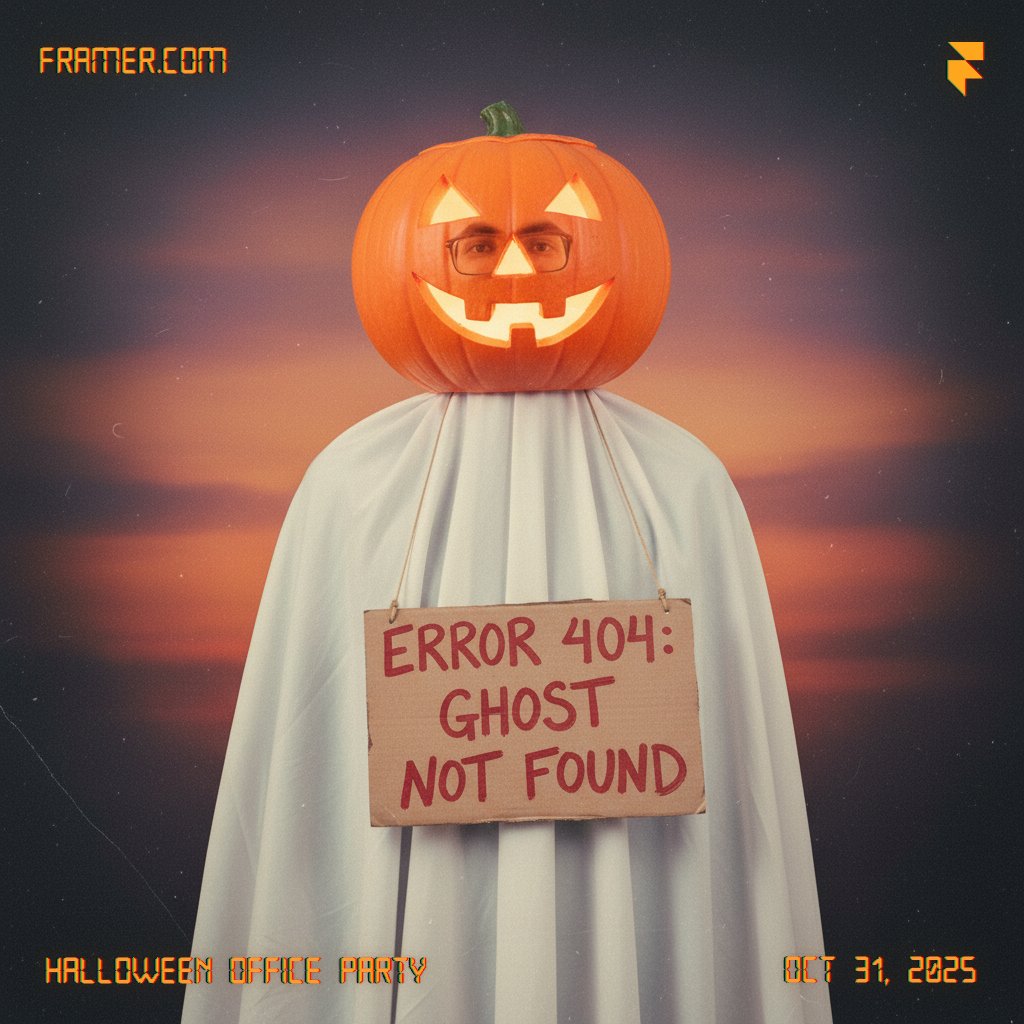 🎃 Join me at the #FramerHalloweenParty and generate your costume at framer.link/halloween