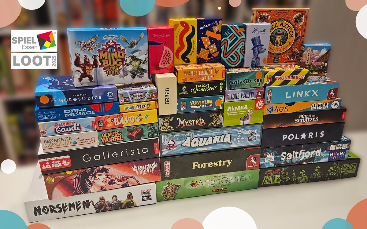 Die #SPIEL25 in Essen ist rum und wir haben euch wundervolle Neuheiten mitgebracht. 😍 

Eine Menge cooles Zeug, dass nun im #Playce zum Spielen zur Verfügung steht! ❤️

Was ist der Titel davon, der euch am meisten anspricht und den ihr am liebsten sofort ausprobieren wollt? 😱