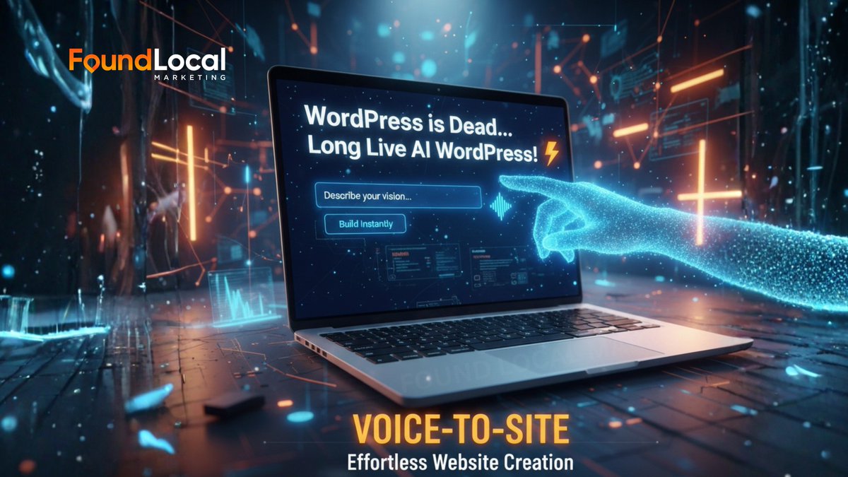 FoundLocalMktg's tweet image. WordPress is Dead… Long Live AI WordPress! ⚡

No coding. No plugins. Just describe your vision — AI builds your website in minutes.
The future of web creation is here.
Follow us:  foundlocalmarketing.com

#WordPress #AI #AIPowered #WebDesign #Automation #NoCode #TechInnovation