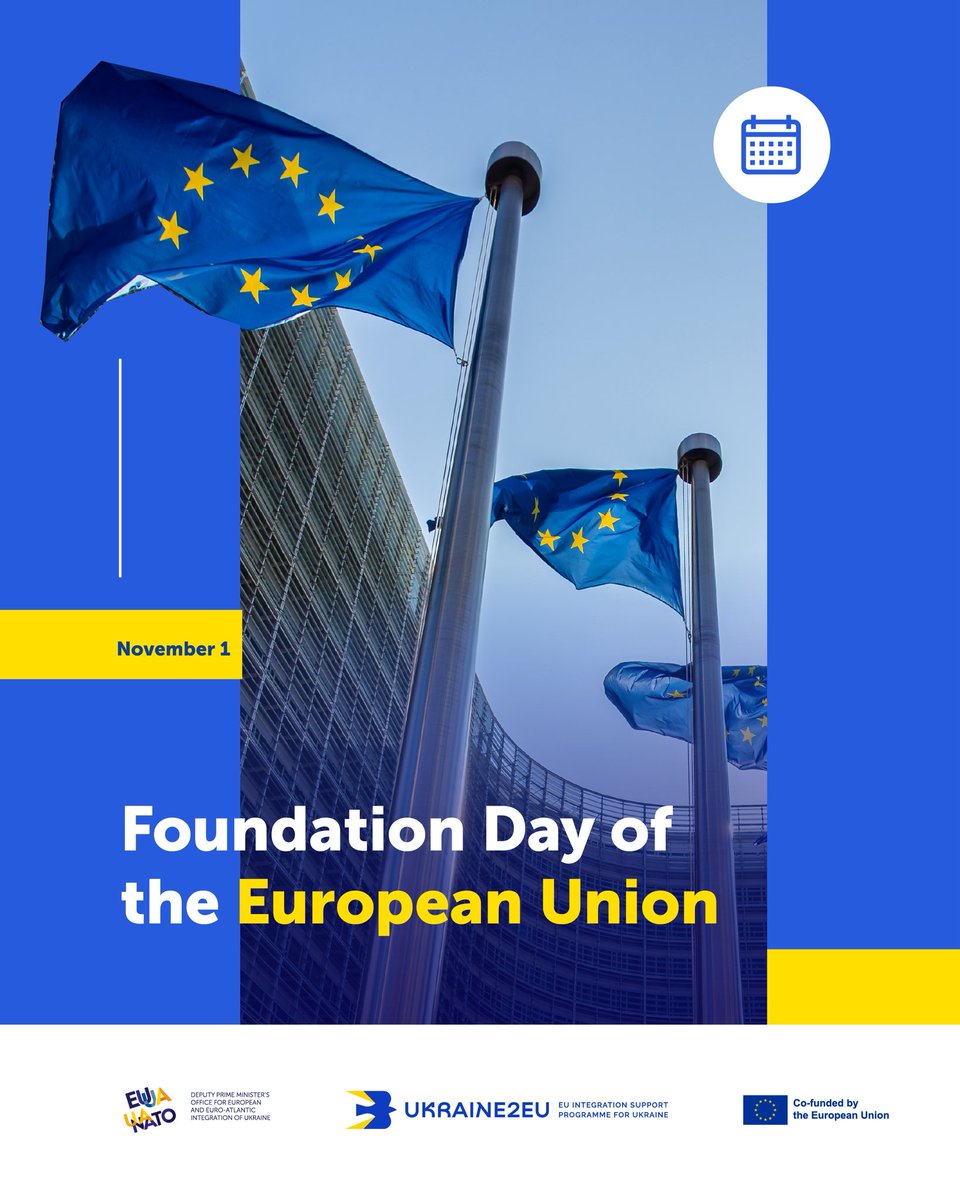 🇪🇺📜 On this day in 1993, the Maastricht Treaty came into force, shaping the EU as we know it today.

🤝 At #Ukraine2EU, we’re proud to stand alongside our Ukrainian partners as 🇺🇦 strengthens its institutions, aligns with EU rules, and prepares for future EU membership 🌟