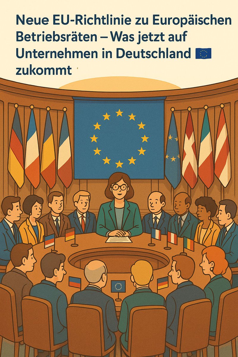 JanTiborLelley's tweet image. 🇪🇺 New #EU Directive on #European #WorksCouncils – What Companies in Germany Need to Know 💡

The EU has agreed on a comprehensive revision of the Directive on European Works Councils (EWC) – a milestone for even more #bureaucracy and transnational #codetermination in…
