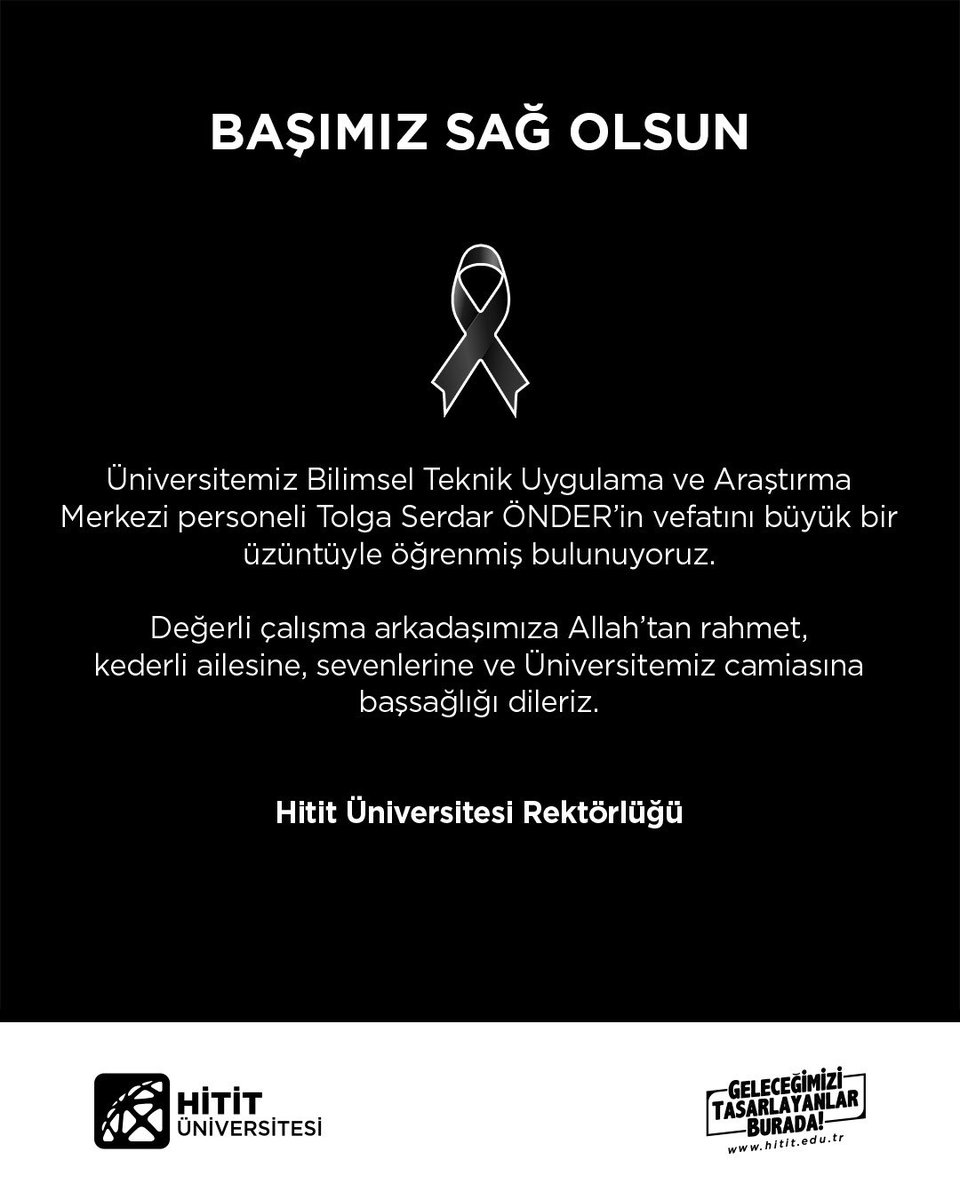 Acı kaybımız…

#HititÜniversitesi <a href="/ProfAliOzturk/">Ali Osman Öztürk</a>